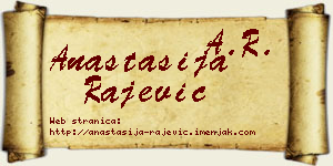 Anastasija Rajević vizit kartica